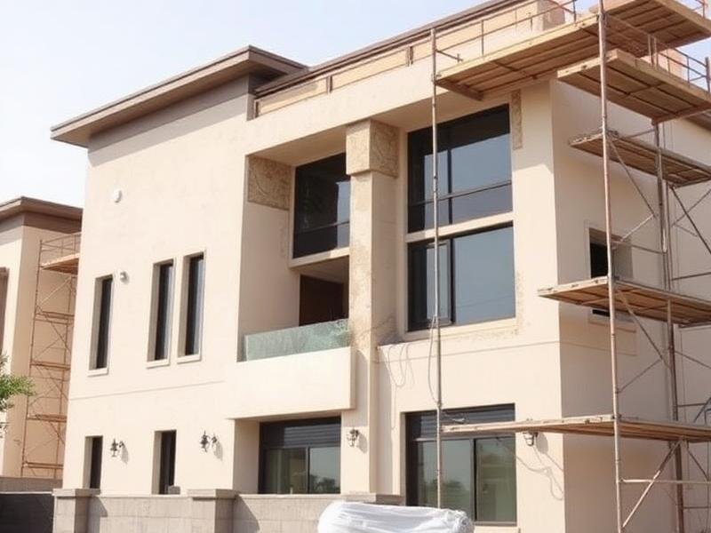 مقاول بناء وتشطيب في السعودية ينفذ مشروعًا سكنيًا حديثًا